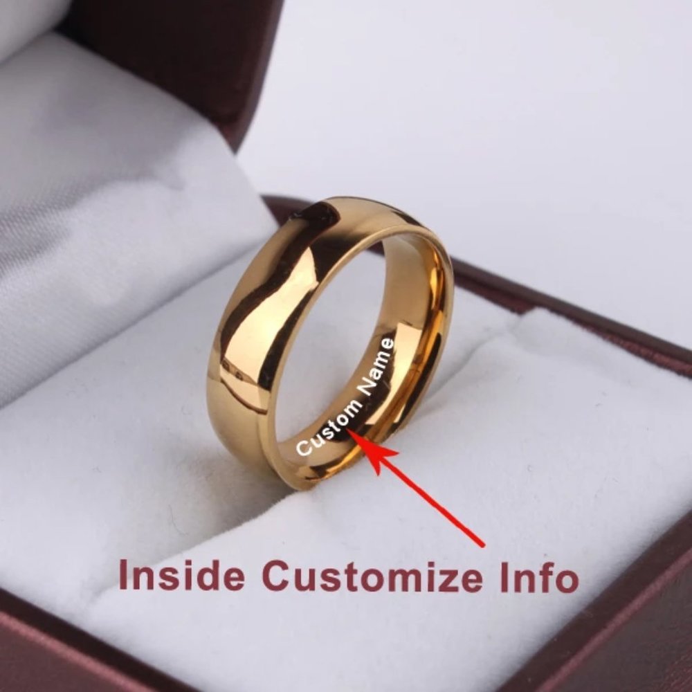 Wedding Band with Free Custom Engraving. - Picture 5 of 8